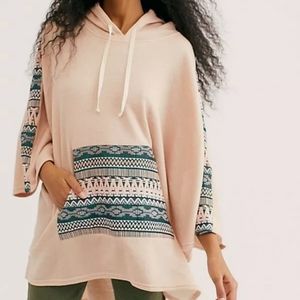Free people hooded poncho sweater